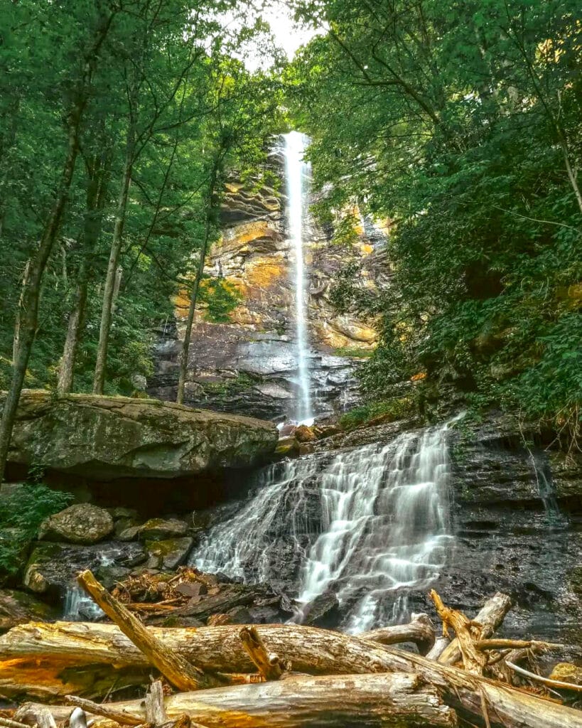 Rainbow Falls as seen from the Middle Saluda Passage of the Palmetto Trail