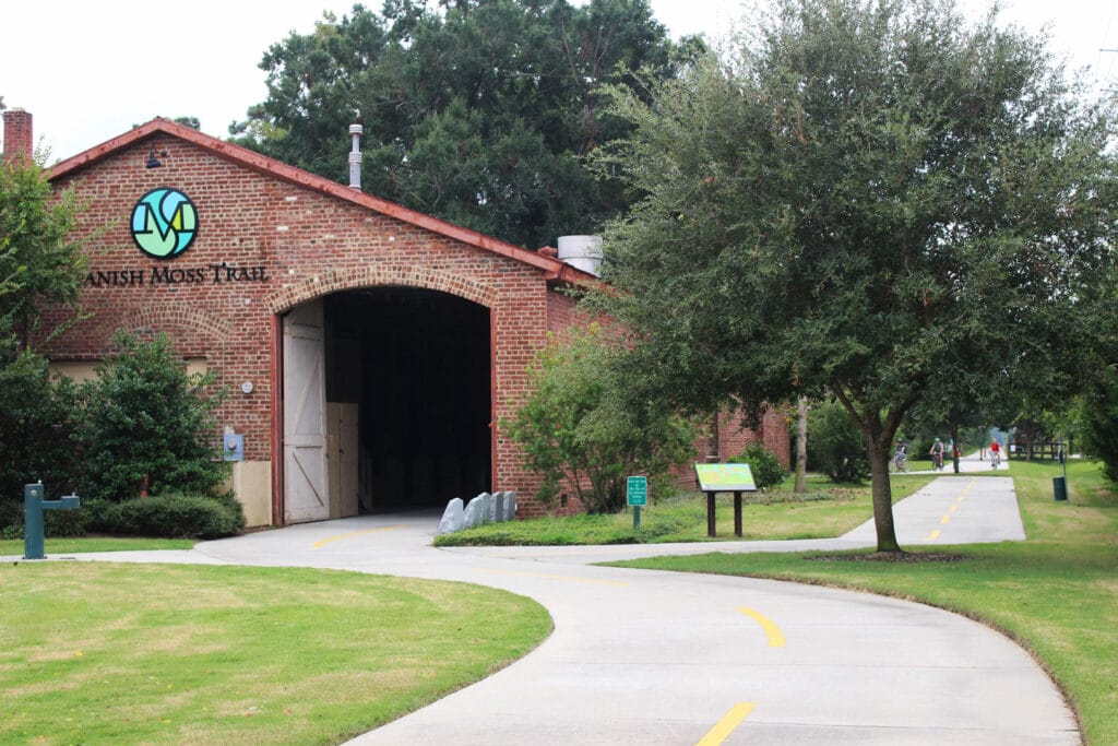The Charles E. Danner Warehouse along the Spanish Moss Trail
