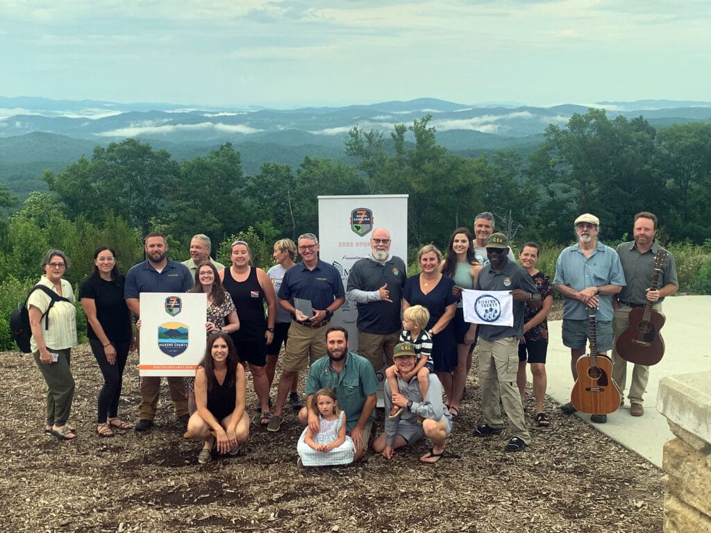 The SC7 team at Sassafras Mountain at sunset