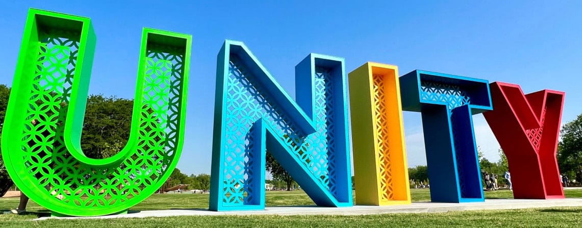 Unity sign at Unity Park